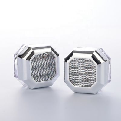 품질  Other Empty Luxury Cosmetic Plastic Octangle Powder Jar With Strainer Loose Powder Compact Case 공장